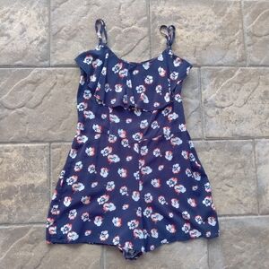 Abercrombie Floral Navy  Romper